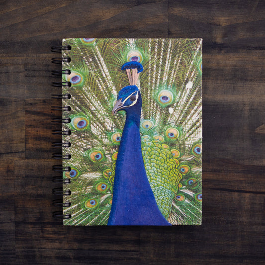 Large Notebook Peacock Embossed