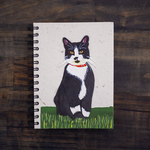 Large Notebook Tuxedo Cat Socks