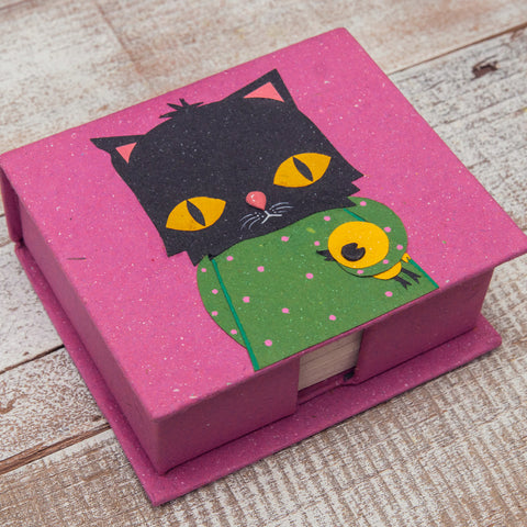 Note Box Buster the Black Cat Light Purple