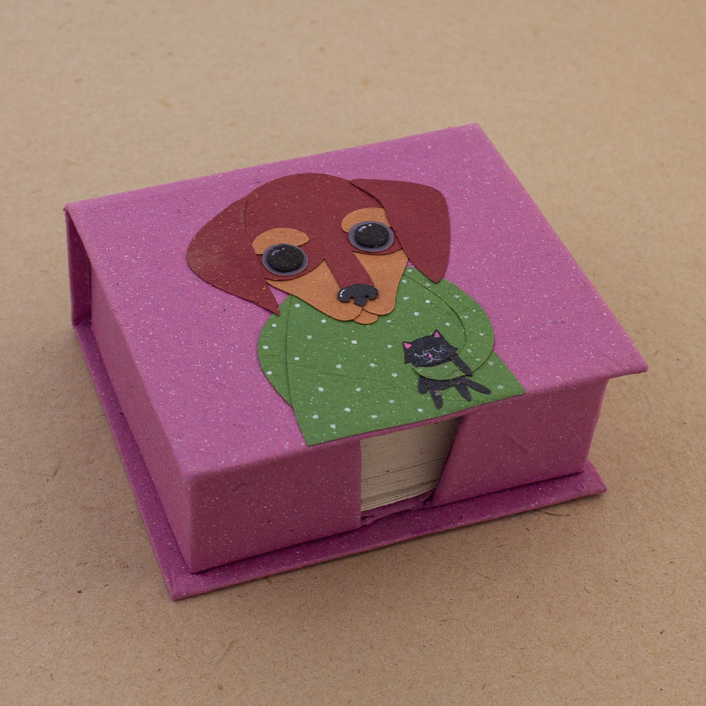Note Box Danny the Dachshund Light Purple