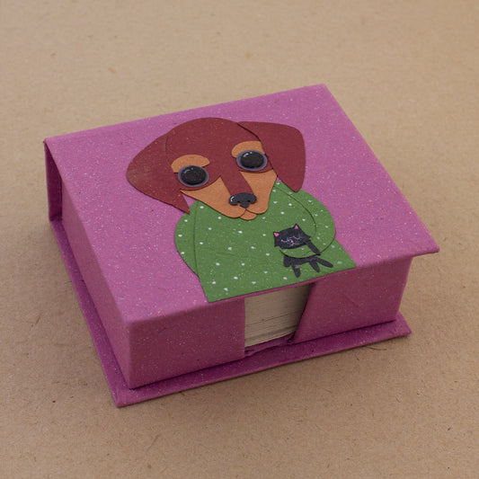 Note Box Danny the Dachshund Light Purple