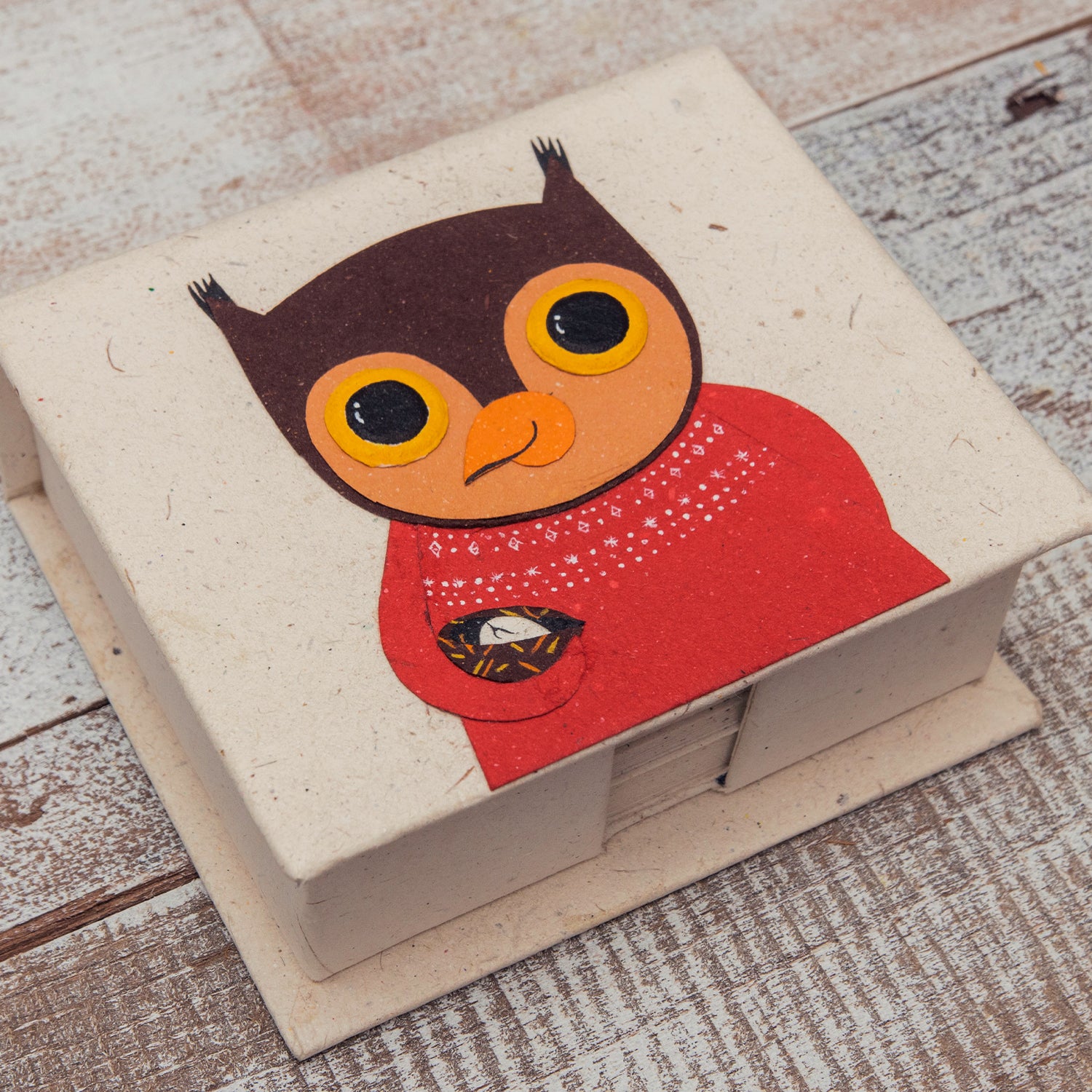 Note Box Oswald the Owl Natural White