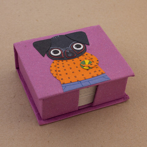 Note Box Pico the Pug Light Purple
