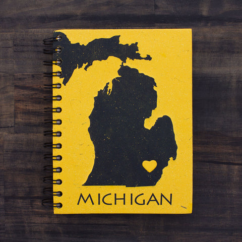 Large Notebook Michigan Blue and Gold
