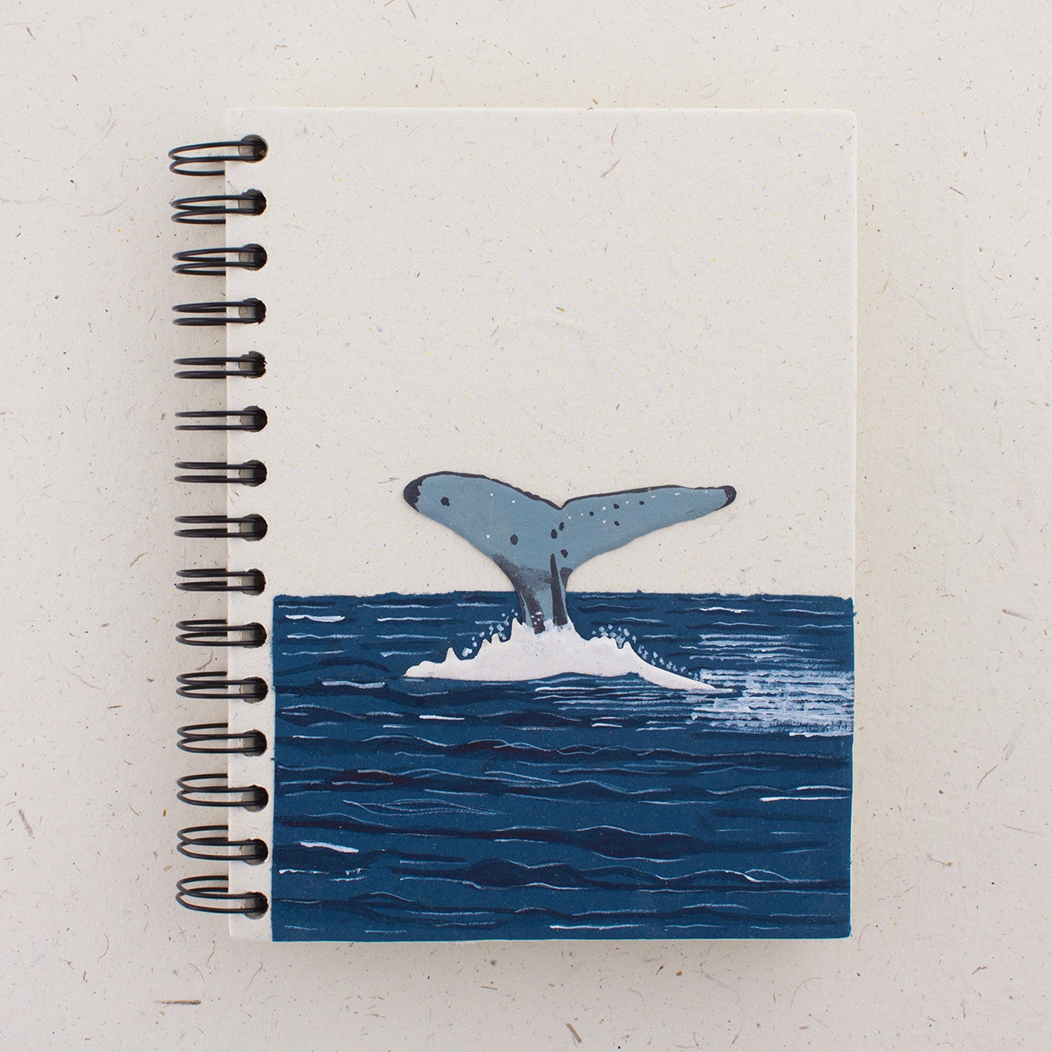 Large Notebook Whale Tail Natural White