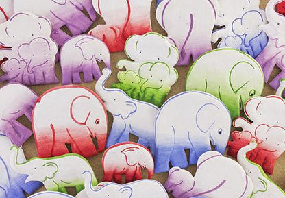 Assorted Poo Paper Elephant Magnets 10-Pack