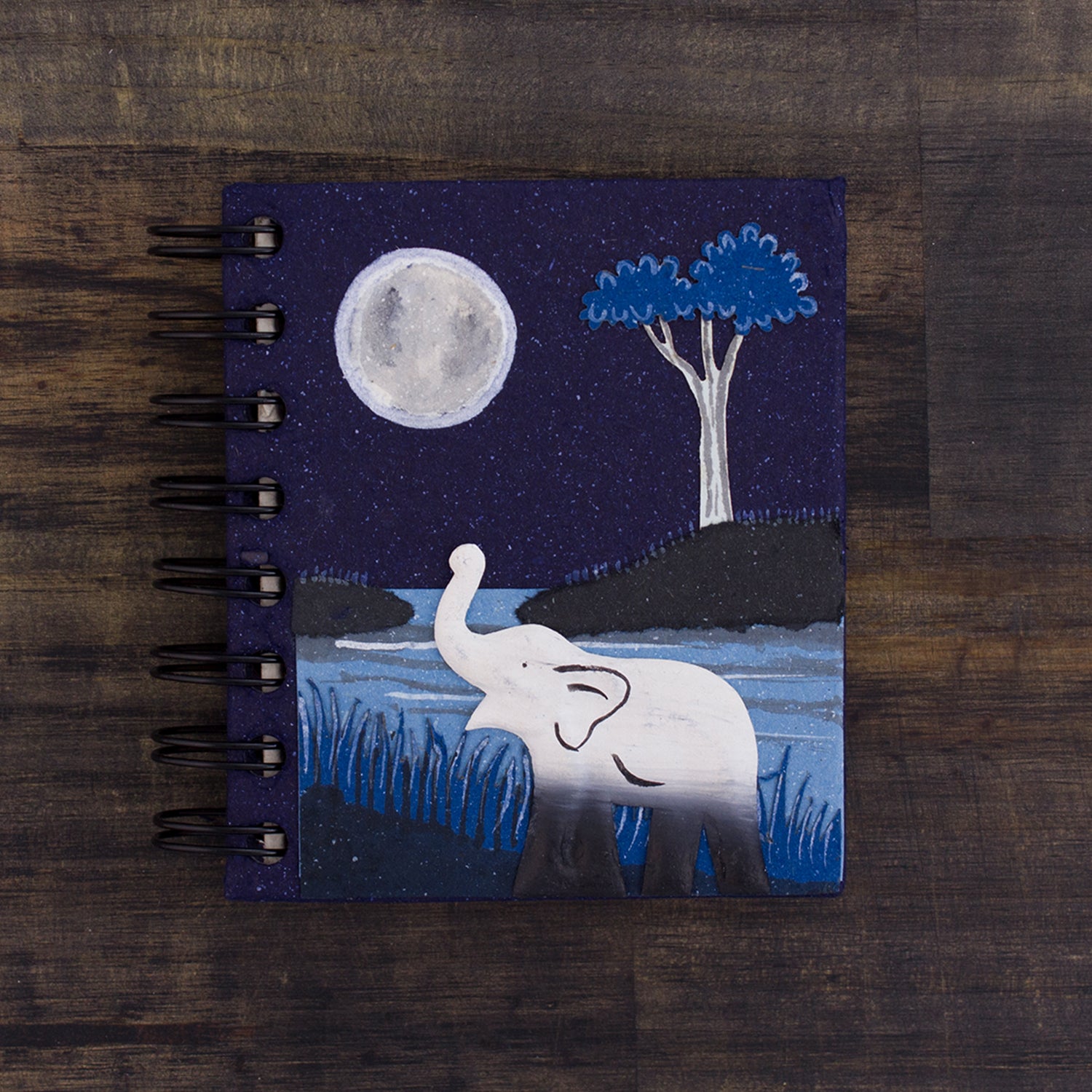 Small Notebook Elephant Midnight Blue