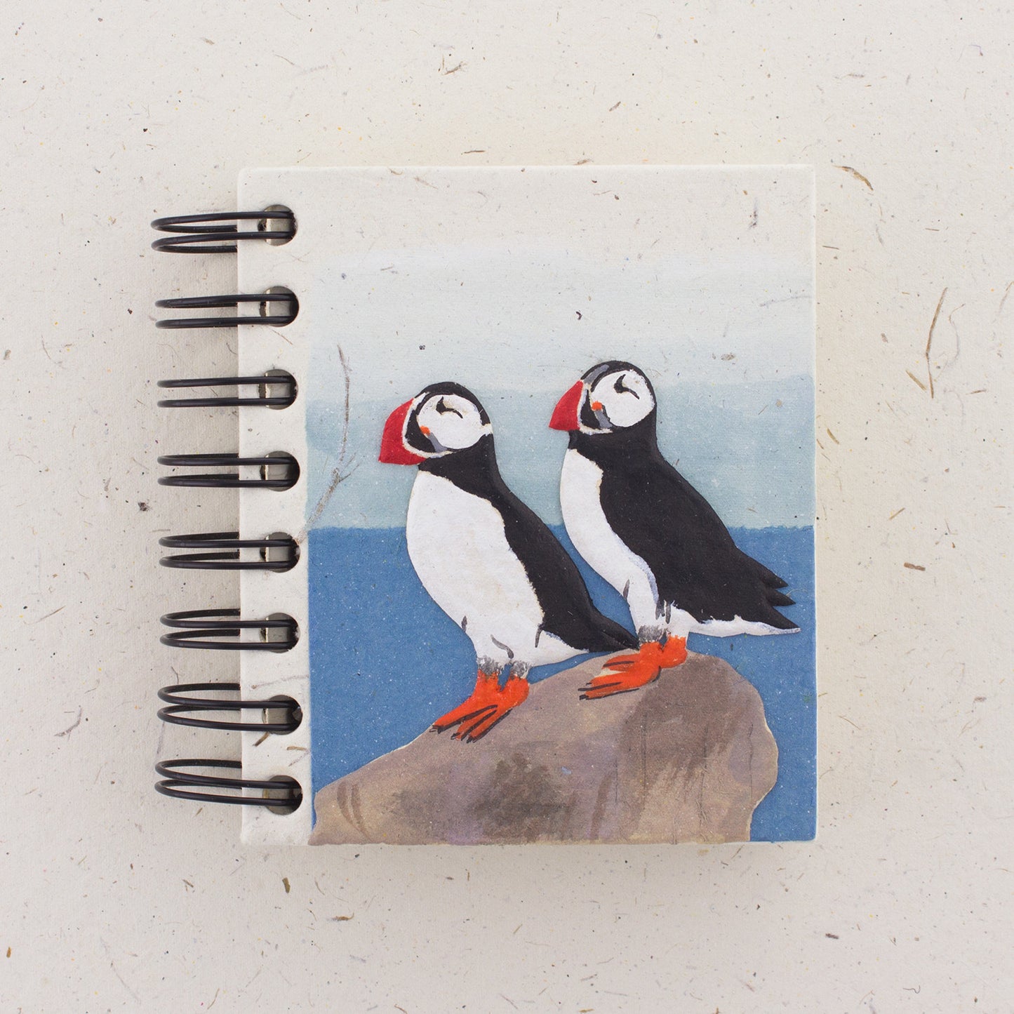 Small Notebook Puffin Natural White