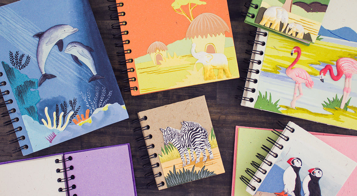 Eco-friendly notebooks and journals